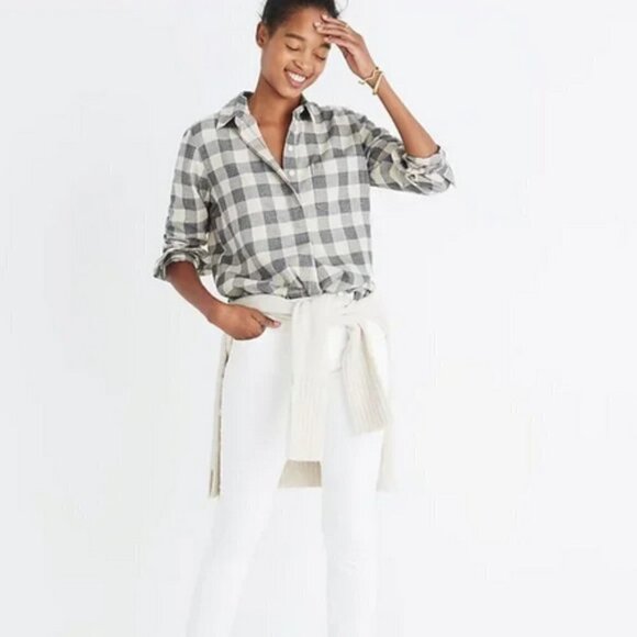 MADEWELL - Exboyfriend Casual Button Down - Pullover - Checkered - S - Picture 1 of 10
